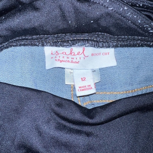 Isabel Maternity Bootcut Denim Jeans w/ Over the Stomach Panel size 12 - Picture 2 of 4